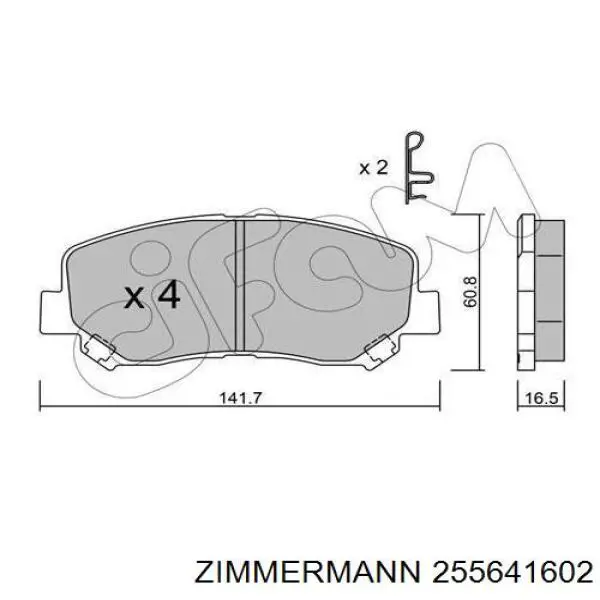 255641602 Zimmermann pastillas de freno delanteras