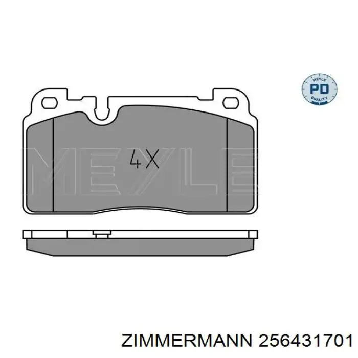 256431701 Zimmermann pastillas de freno delanteras