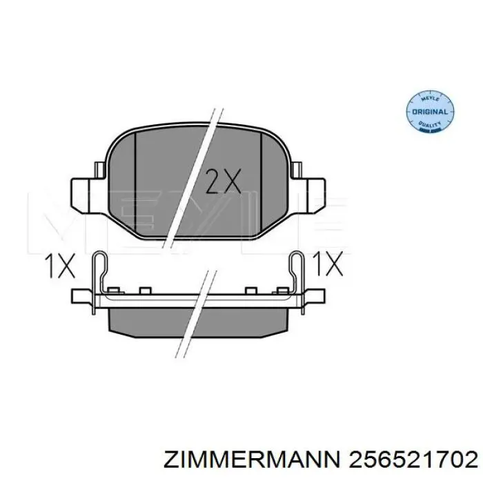 256521702 Zimmermann pastillas de freno traseras