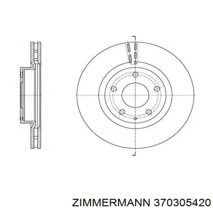 370305420 Zimmermann freno de disco delantero