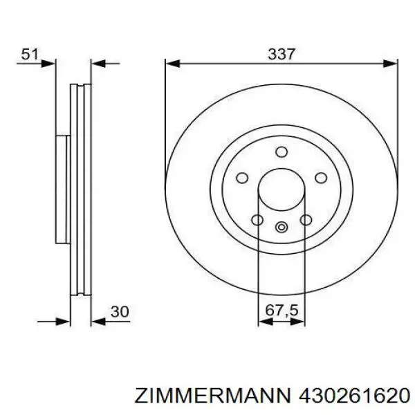 430261620 Zimmermann freno de disco delantero