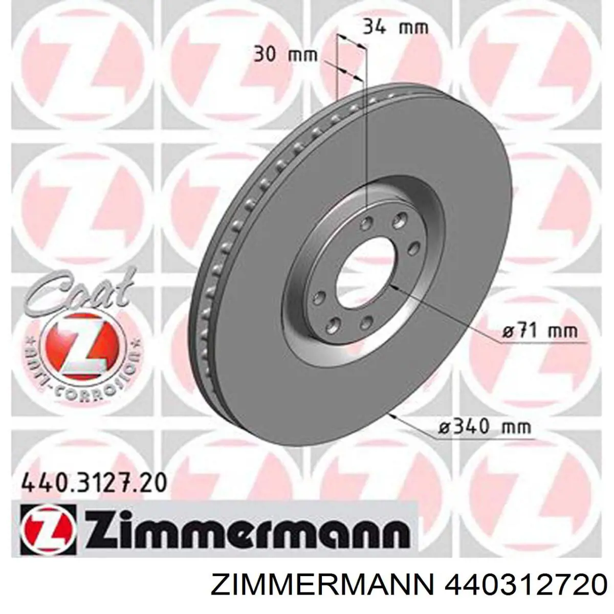 440312720 Zimmermann freno de disco delantero