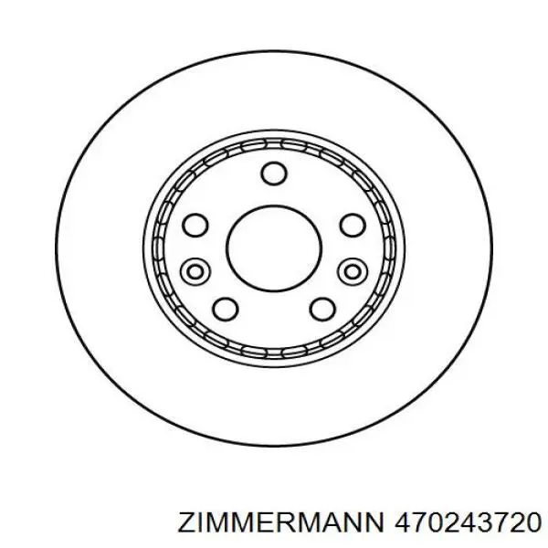 470243720 Zimmermann freno de disco delantero