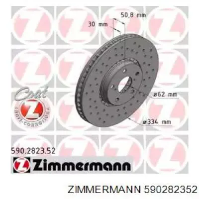 590282352 Zimmermann freno de disco delantero