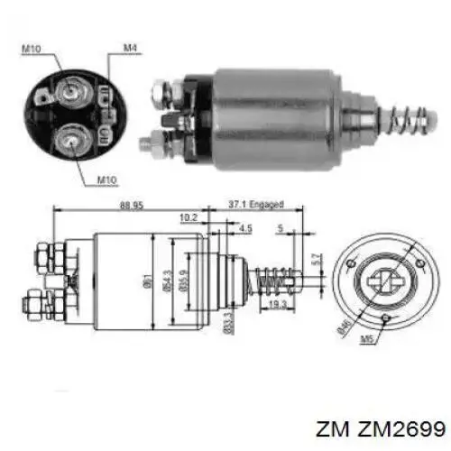  Interruptor magnético, estárter para Mitsubishi Eclipse 1 