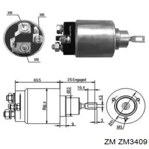 0011529910 Mercedes interruptor magnético, estárter