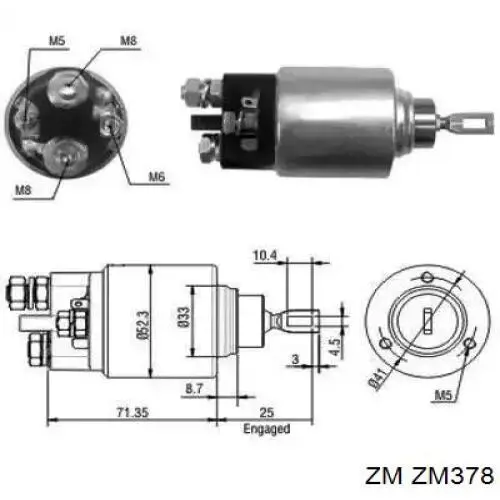 ZM378 ZM interruptor magnético, estárter