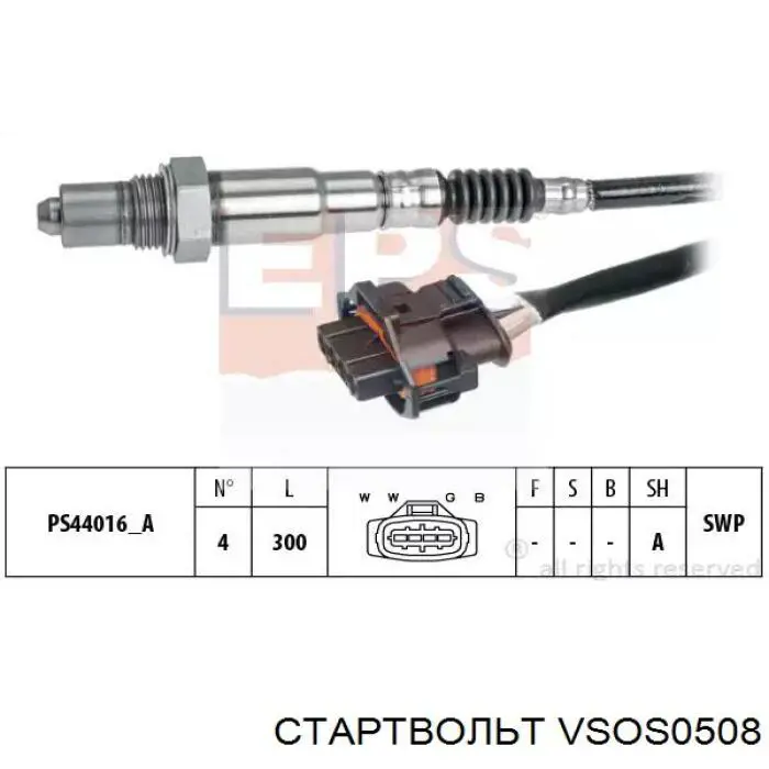 VSOS0508 STARTVOLT sonda lambda sensor de oxigeno post catalizador