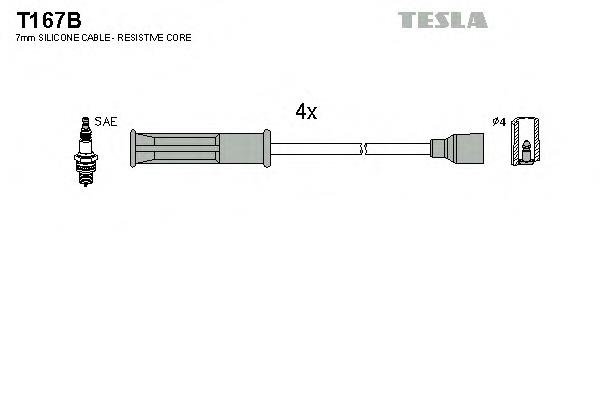 T167B Tesla juego de cables de encendido