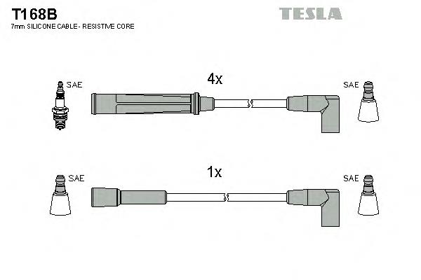 T168B Tesla juego de cables de encendido