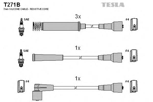 T271B Tesla juego de cables de encendido