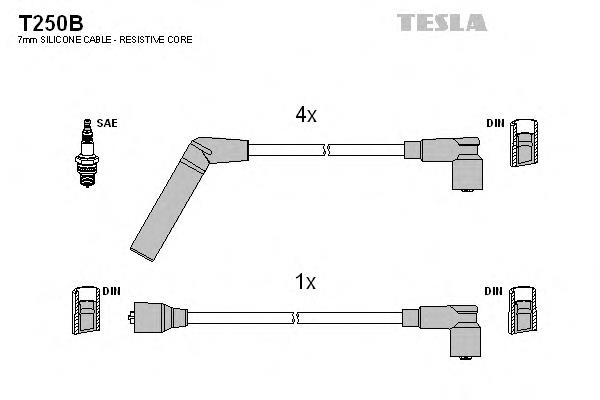 T250B Tesla juego de cables de encendido