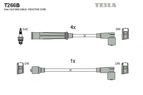 T266B Tesla juego de cables de encendido