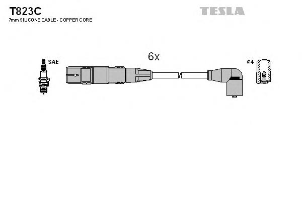 T823C Tesla juego de cables de encendido