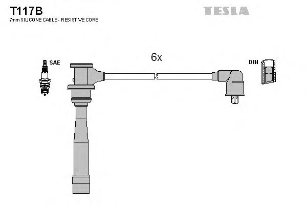 T117B Tesla juego de cables de encendido