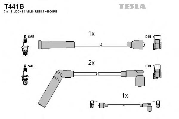 T441B Tesla juego de cables de encendido