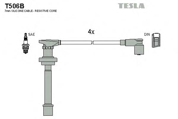 T506B Tesla juego de cables de encendido