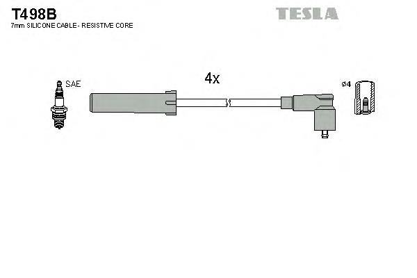 T498B Tesla juego de cables de encendido