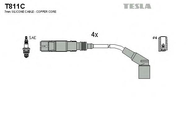 T811C Tesla juego de cables de encendido