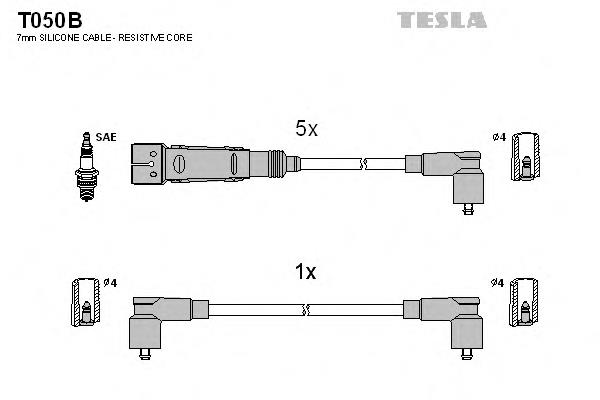 T050B Tesla juego de cables de encendido