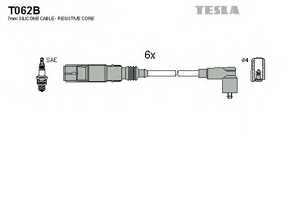 T062B Tesla juego de cables de encendido