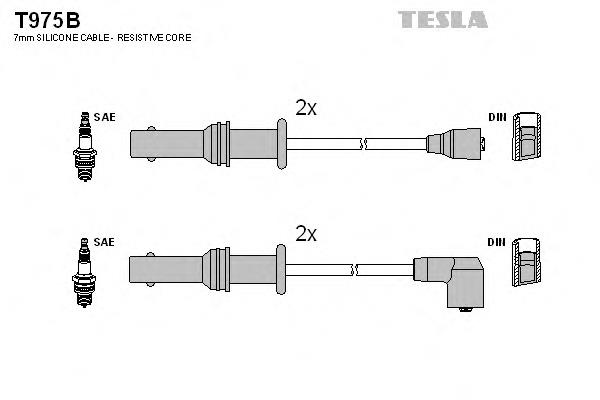 T975B Tesla juego de cables de encendido