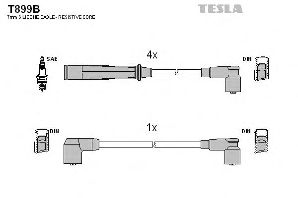 T899B Tesla juego de cables de encendido