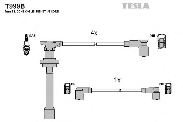 T999B Tesla juego de cables de encendido