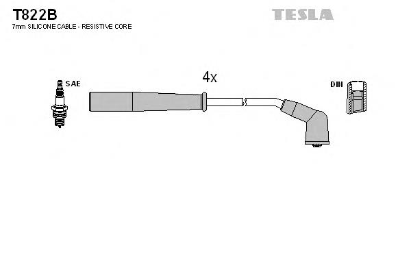 T822B Tesla juego de cables de encendido