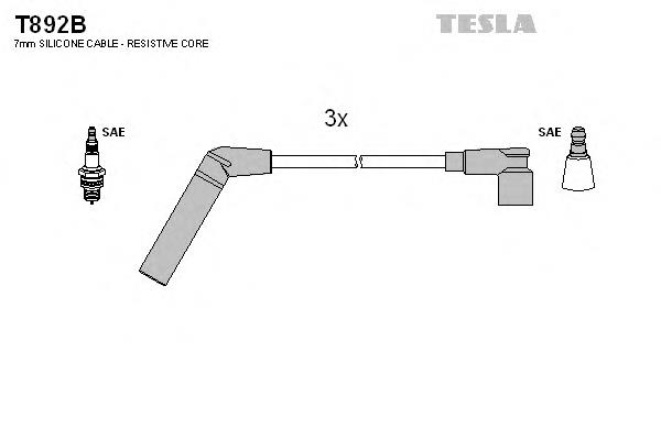 T892B Tesla juego de cables de encendido