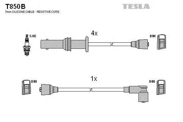 T850B Tesla juego de cables de encendido