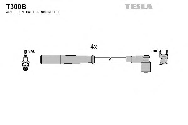 T300B Tesla juego de cables de encendido