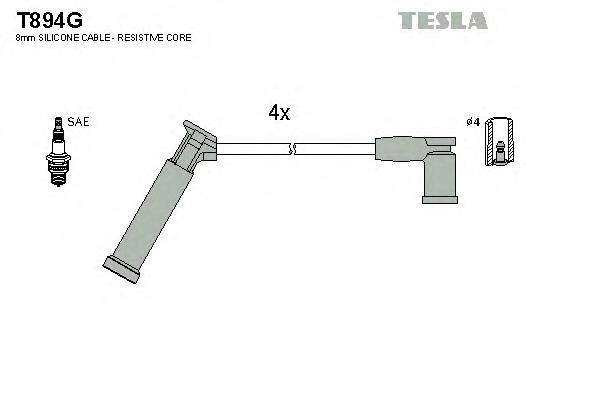 T894G Tesla juego de cables de encendido