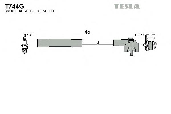 T744G Tesla juego de cables de encendido