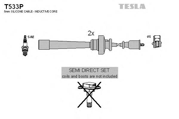 T533P Tesla juego de cables de encendido