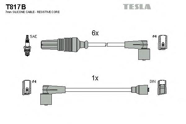 T817B Tesla juego de cables de encendido