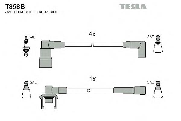 T858B Tesla juego de cables de encendido