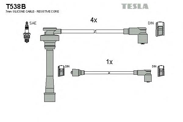 T538B Tesla juego de cables de encendido