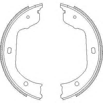 Z474000 Woking juego de zapatas de frenos, freno de estacionamiento