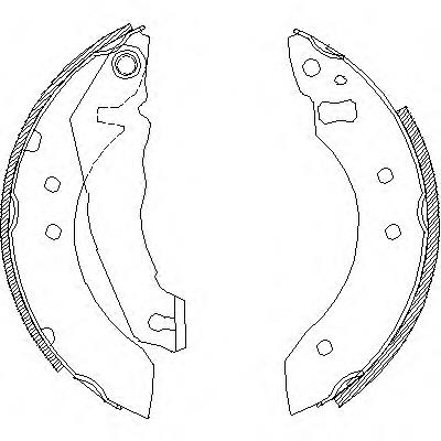 Z405100 Woking zapatas de frenos de tambor traseras