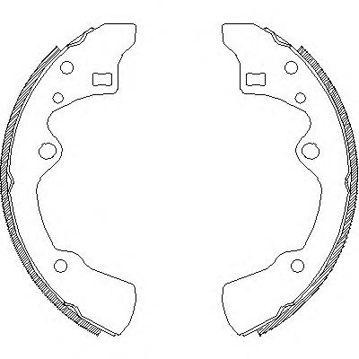 Z418300 Woking zapatas de frenos de tambor traseras