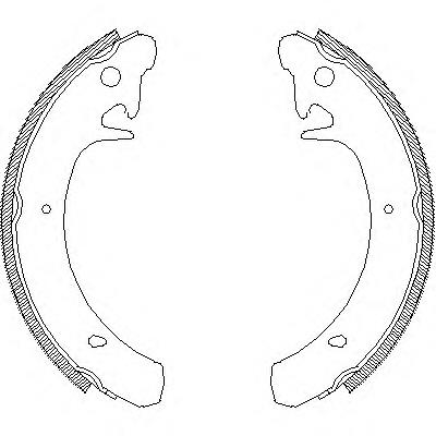 Z412900 Woking zapatas de frenos de tambor traseras