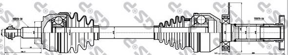 261140 GSP árbol de transmisión delantero derecho