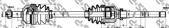 210120 GSP árbol de transmisión delantero derecho