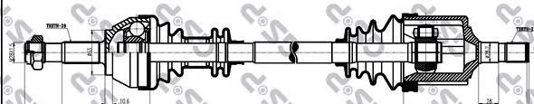 95555116 Fiat/Alfa/Lancia árbol de transmisión delantero izquierdo