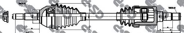 218263 GSP árbol de transmisión delantero izquierdo