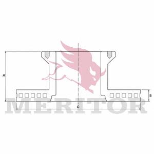 MBR5010 Arvin Meritor freno de disco delantero