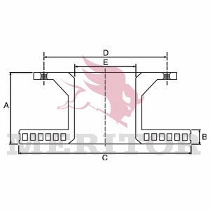 MBR5039 Arvin Meritor freno de disco delantero