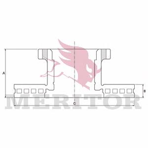 MBR5032 Arvin Meritor freno de disco delantero