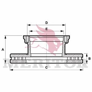 MBR5071 Arvin Meritor disco de freno trasero